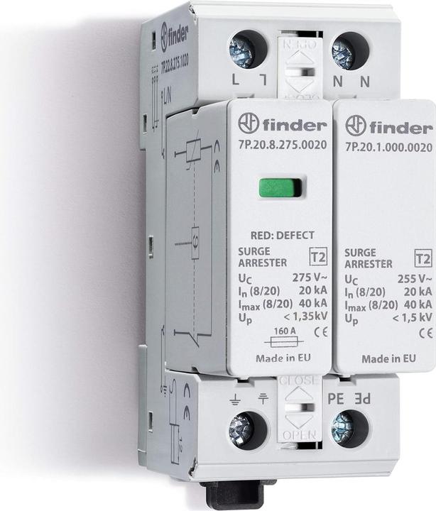 Actual product image Finder SPD type 2, 1-phase, varistor+spark plug