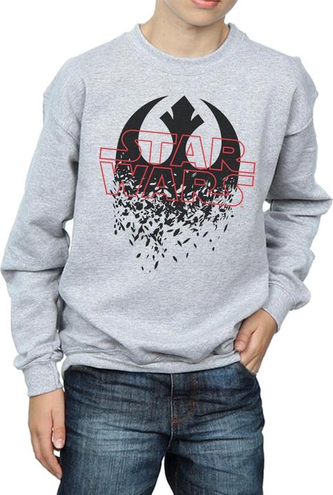 Actual product image Star Wars Boys The Last Jedi Shattered Emblem Sweatshirt (128)