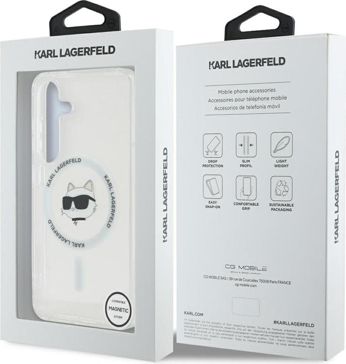 Image du produit Karl Lagerfeld HC Magnetic IML Metal Choupette Head case for Samsung Galaxy S25 Plus white (Samsung Galaxy S25+)