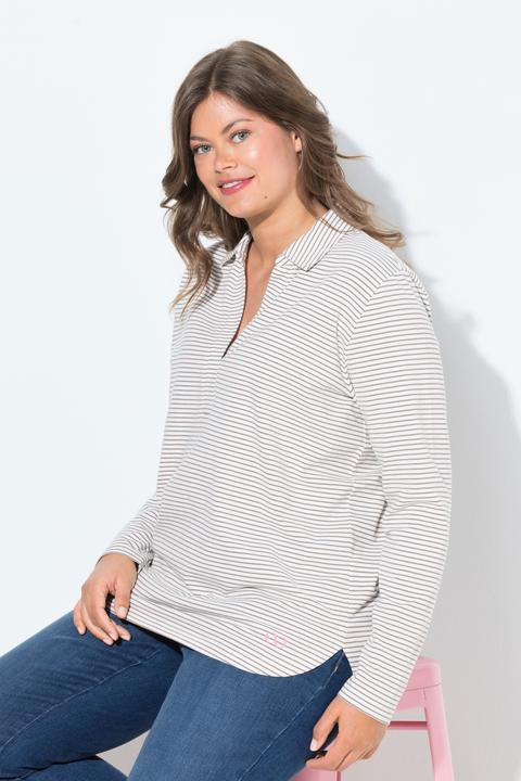 Immagine prodotto Laurasøn Maglia polo a righe con maniche lunghe (50)