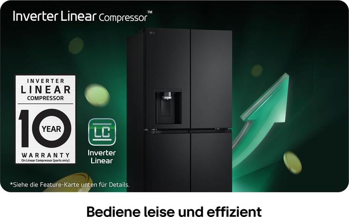 Image du produit LG GML861EPPE 286L/220L bk E (506 l)