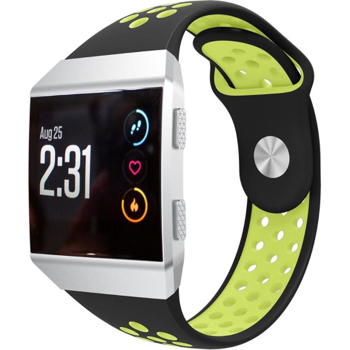 Strap-it Sportarmband (Silikon, Ionic), Uhrenarmband, Schwarz, Gelb, Mehrfarbig