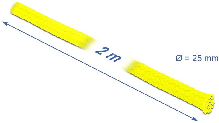Actual product image Delock Braided hose expandable 2 m x 25 mm yellow (Cable conduit, 200 cm)