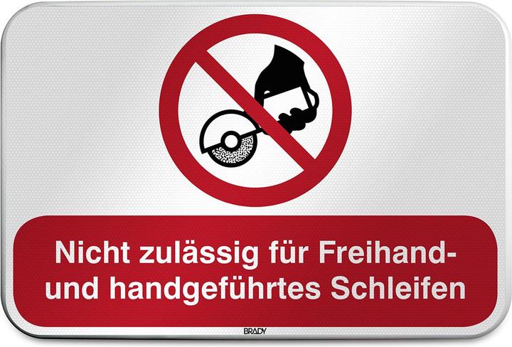 Produktbild Brady P/P034/DE237/RFLBD-600X400-1, ISO Sicherheitsschild - Nicht zulässig für Freihand- und handg