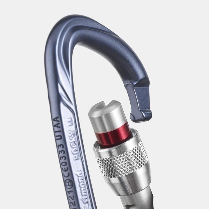 Actual product image Simond Snap hook D-shape aluminium screw lock