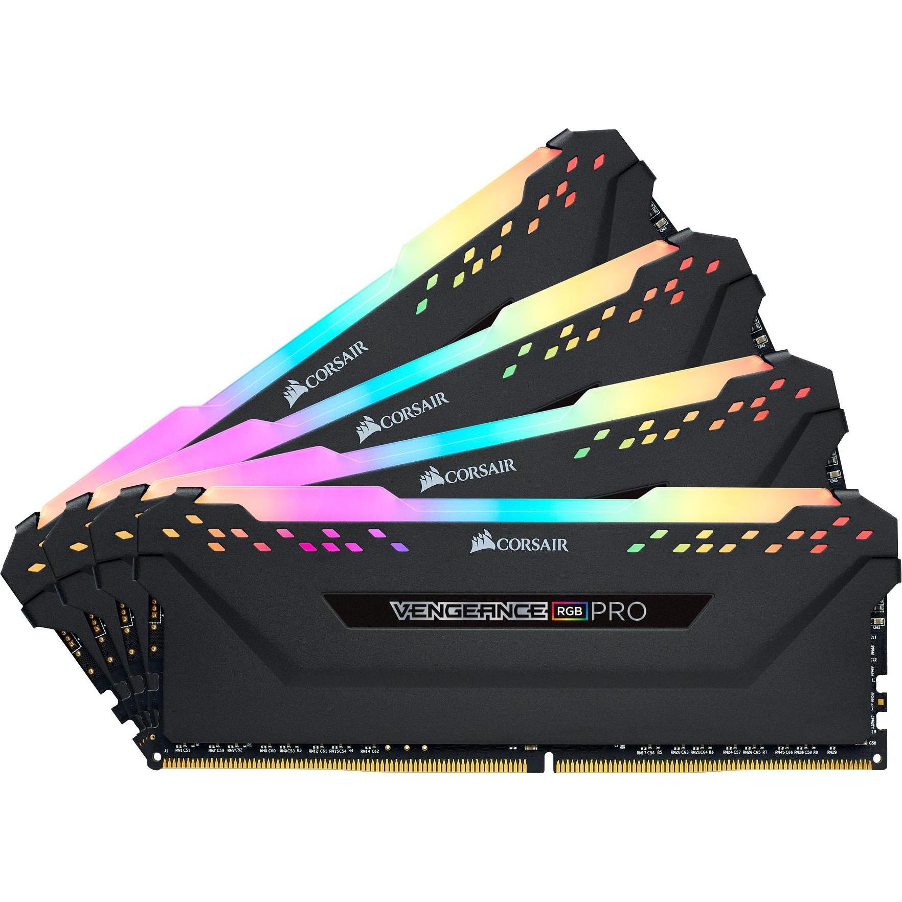 Thumbnail - Corsair Vengeance RGB Pro (4 x 16GB, 3600 MHz, DDR4-RAM, DIMM), RAM, Schwarz