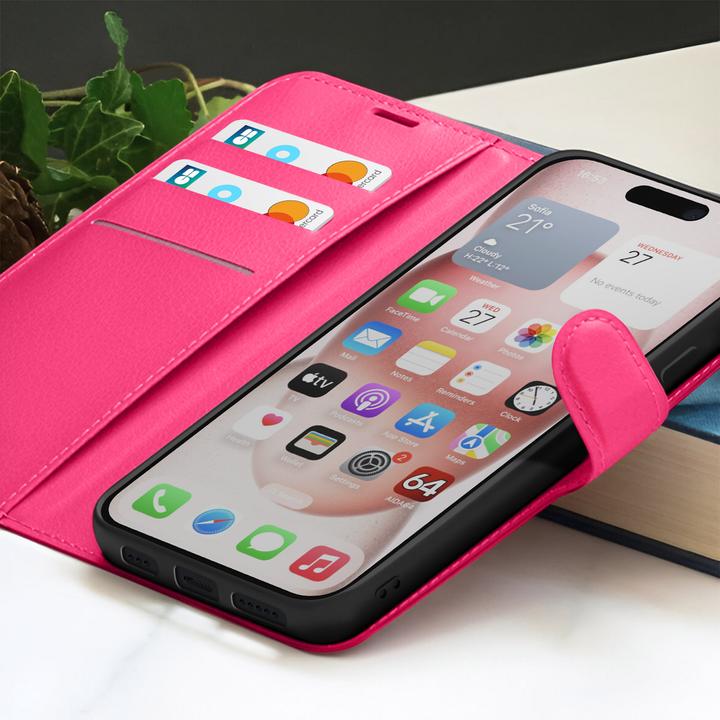 Actual product image Zanaé Klappetui iPhone 15, mit Ständer (Apple iPhone 15)