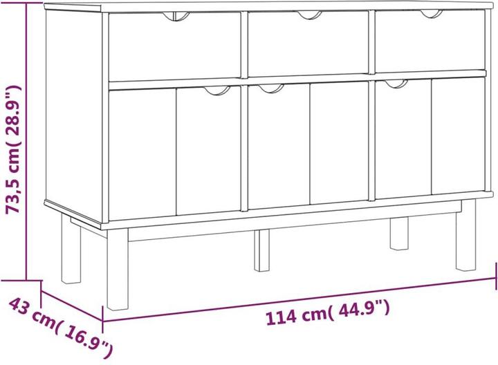 Image du produit vidaXL Lodewik (114 x 43 x 73.5 cm)