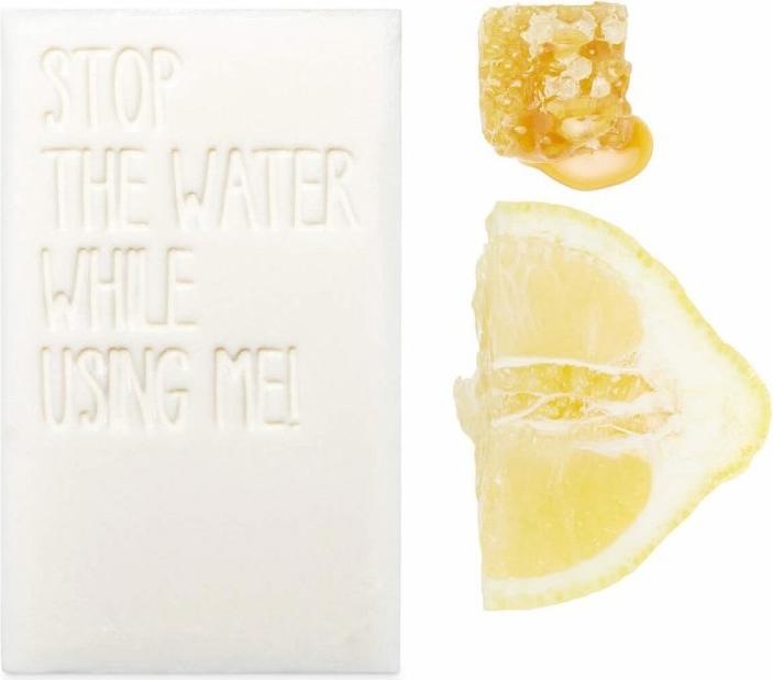 Actual product image Stop The Water While Using Me! All Natural Body - Lemon Honey Bar Soap (Hard soap)