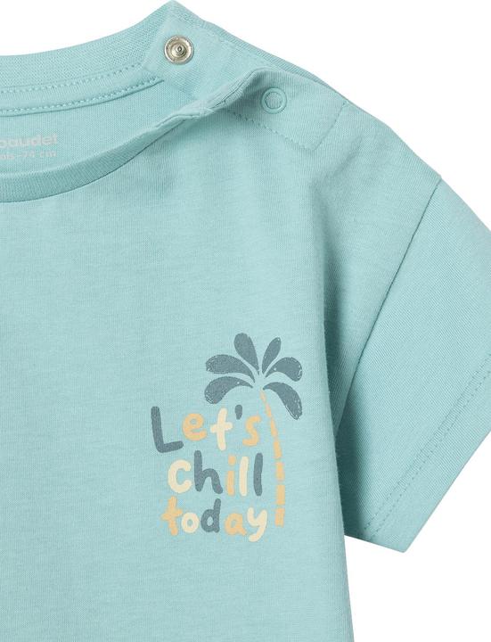 Actual product image Vertbaudet Bio-Kollektion: Baby T-Shirt mit Print hinten und Verschluss an der Schulter (80)