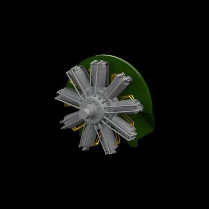 Actual product image Eduard Sopwith Camel Clerget engine for