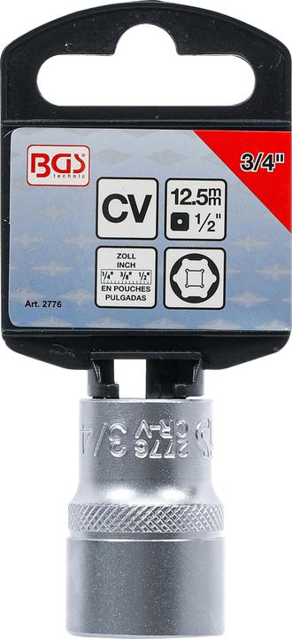 Actual product image BGS Socket, Hexagon 12.5 mm (1/2") Drive 3/4" (3/4")