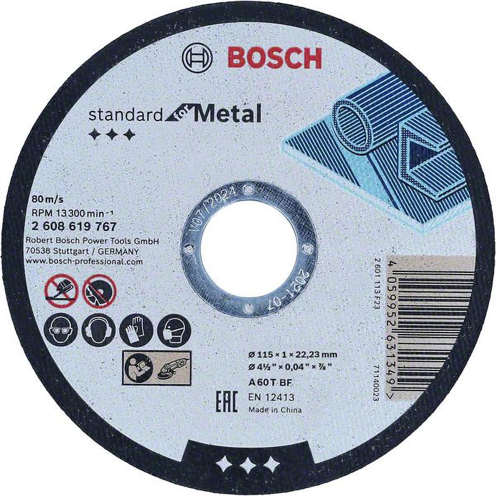 Bosch Zubehör, Sägeblatt, Standard for Metal Trennscheibe gerade, 115 mm, 22,23 mm