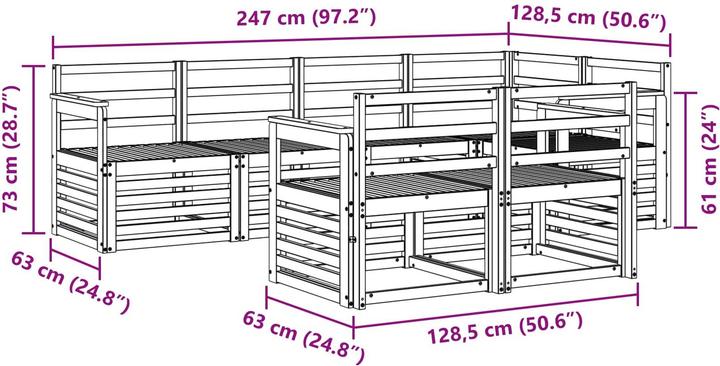 Produktbild vidaXL Outdoor-Sofa
