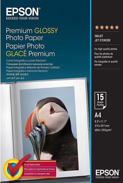 Produktbild Epson Premium Glossy (255 g/m², A4, 15 Stk.)