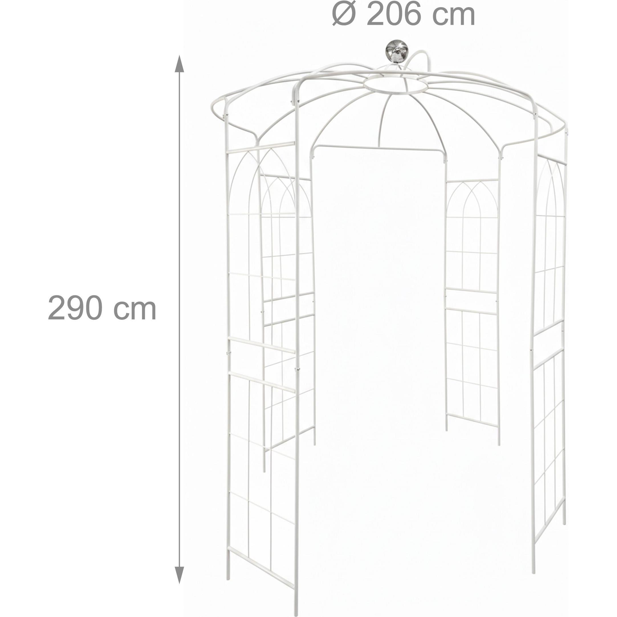 Relaxdays, Gazebo, Padiglione per rose (206 cm, 206 cm)