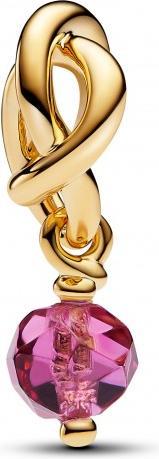 Image du produit Pandora Charm rose à facettes Cercle éternel (Plaqué or, Argent massif)