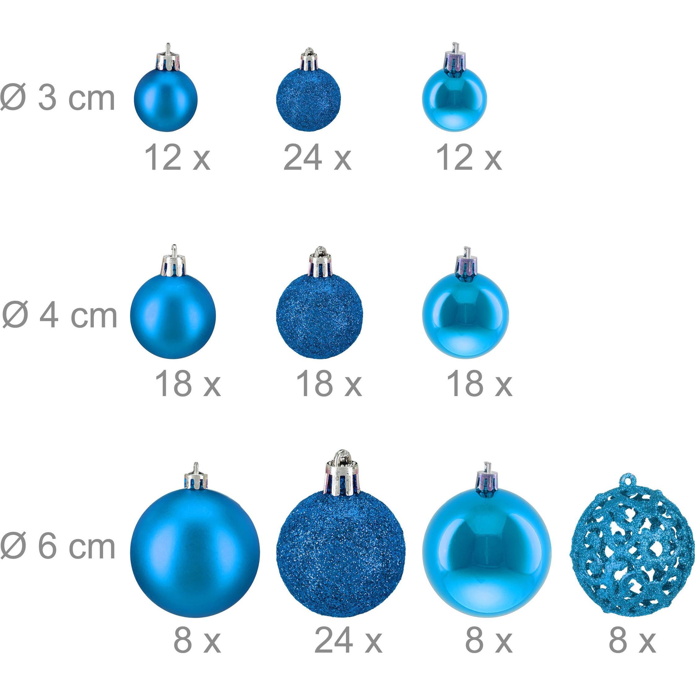 Thumbnail - Relaxdays, Christbaumschmuck, Weihnachtskugeln-Set (150 -teilig)