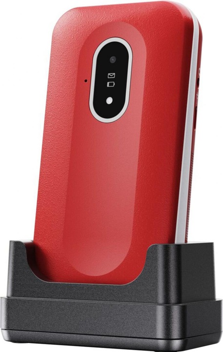 Actual product image Doro Leva L20, Clamshell, Single SIM, 7.11 cm (2.8"), 2 MP, 1150 mAh, Red, White (2.80", 2 Mpx, 4G)