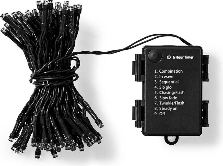 Immagine prodotto Nedis Luci decorative | Cavo | 48 LED | Bianco caldo | 3,60 m | Effetti di luce: 7 | Interno ed esterno (4.10 m)