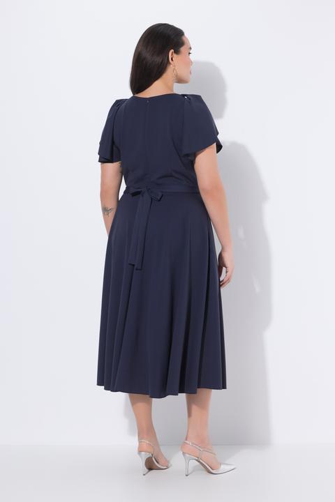 Actual product image Ulla Popken Flutter Cap Sleeve Gown (52)
