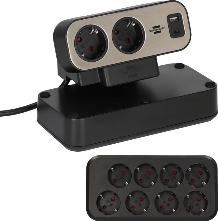 Brennenstuhl Estilo Duplex (10x, CEE 7/3, USB-A, USB-C, 2 m)