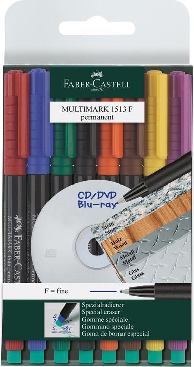Actual product image Faber-Castell Multimark (Multicoloured, 0.60 mm, 8 x)