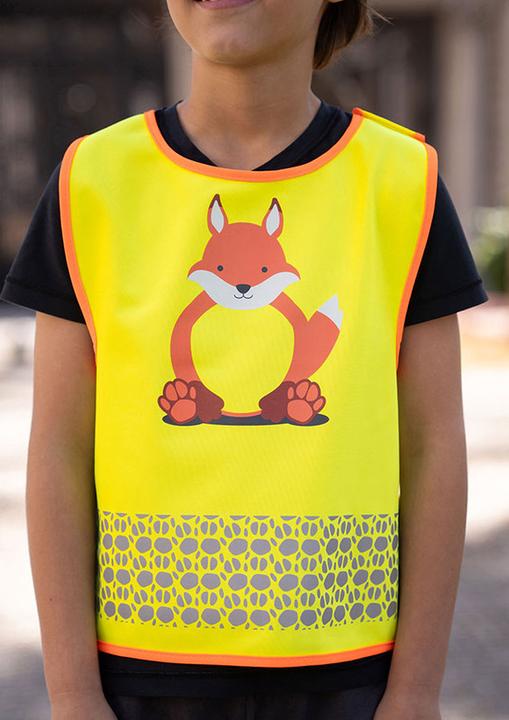 Produktbild Korntex Kinder Warnweste Gelb/Fuchs Wildlife CO2 Neutral Hautsicherheit XS EN 17353 ® FUNFOXYW (XS)