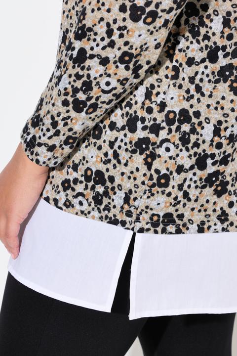 Immagine prodotto Miamoda 2-in-1-Pullover, A-Linie, floraler Feinstrick, Bluseneinsatz (56)