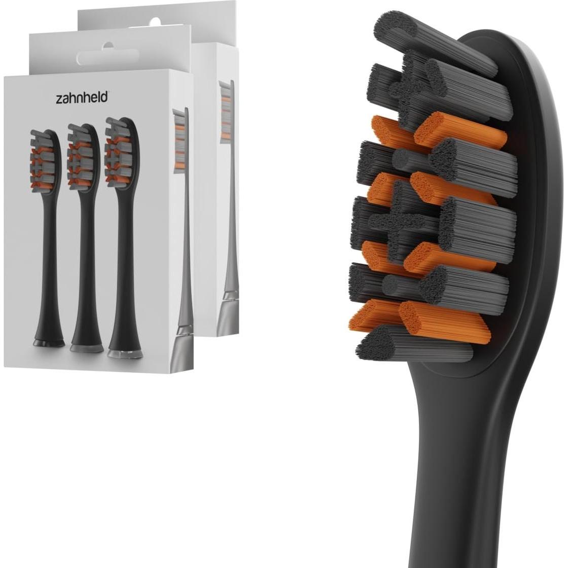 Zahnheld, Zahnbürstenkopf, Bürstenkopf Pro X-Clean 6x Schwarz (6 x)