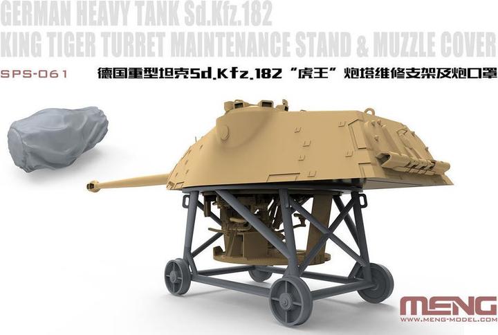 Meng-Model German Heavy Tank Sd.Kfz.182 King Tiger Turret Maintenance Stand&Muzzle Cover(Resin