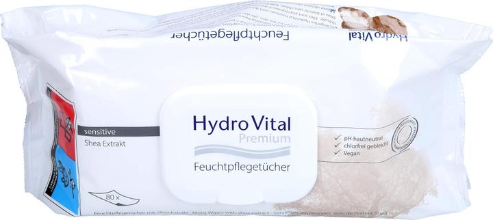 Hydro Feuchtpflegetücher Premium Softpack mit Klickverschluss (80 Stk.)