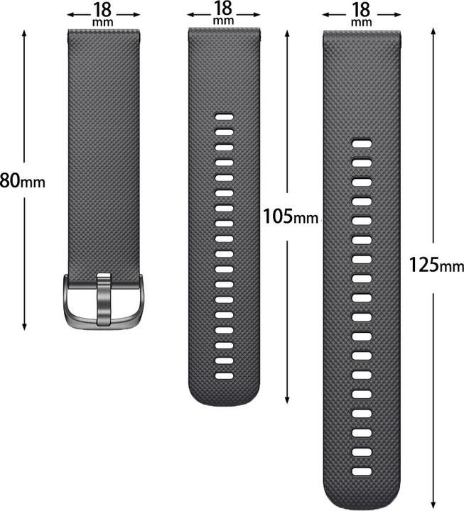 Image du produit Deltalabs Quick Change Schnellwechsel Armband zu Garmin (18 mm, Silicone)