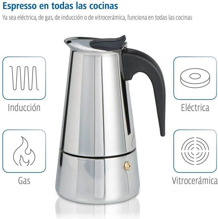 Produktbild Xavax Espressokocher aus Edelstahl, 250 ml, geeignet für Induktion (6 Tassen)