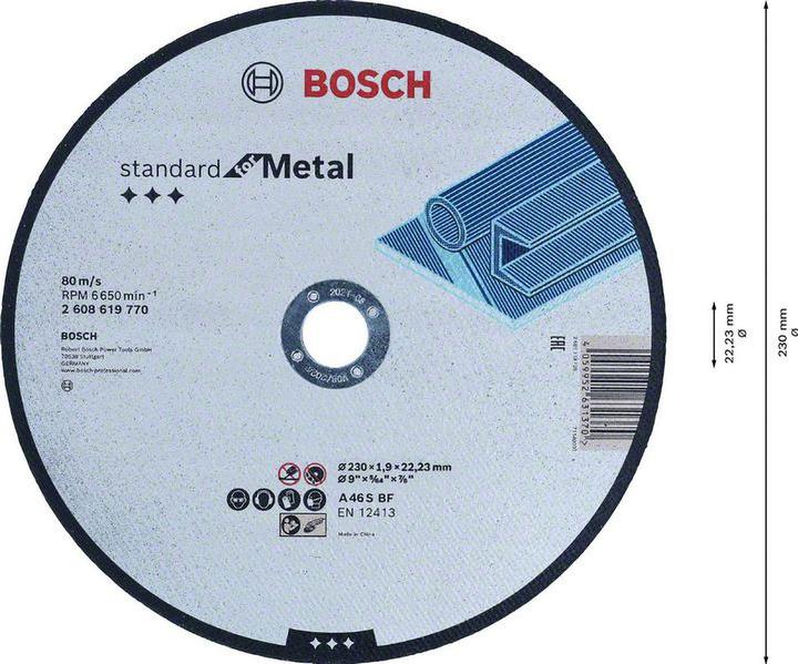 Produktbild Bosch Zubehör Standard for Metal Trennscheibe gerade, 230 mm, 22,23 mm