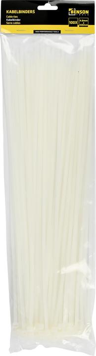 Actual product image ProPlus Cable ties 4.8 x 430 mm 100 pieces white (Plastic cable ties, 430 mm, 100 pcs.)
