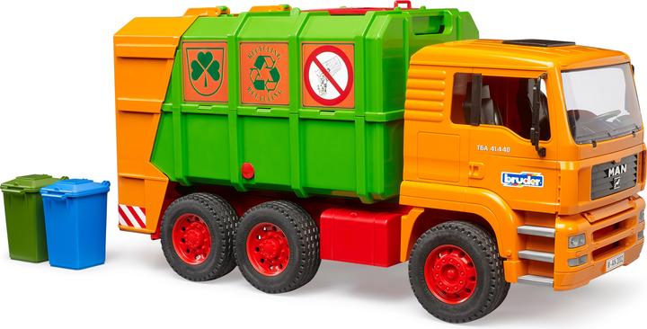 Bruder MAN TGA Müll-LKW orange (Jubi)