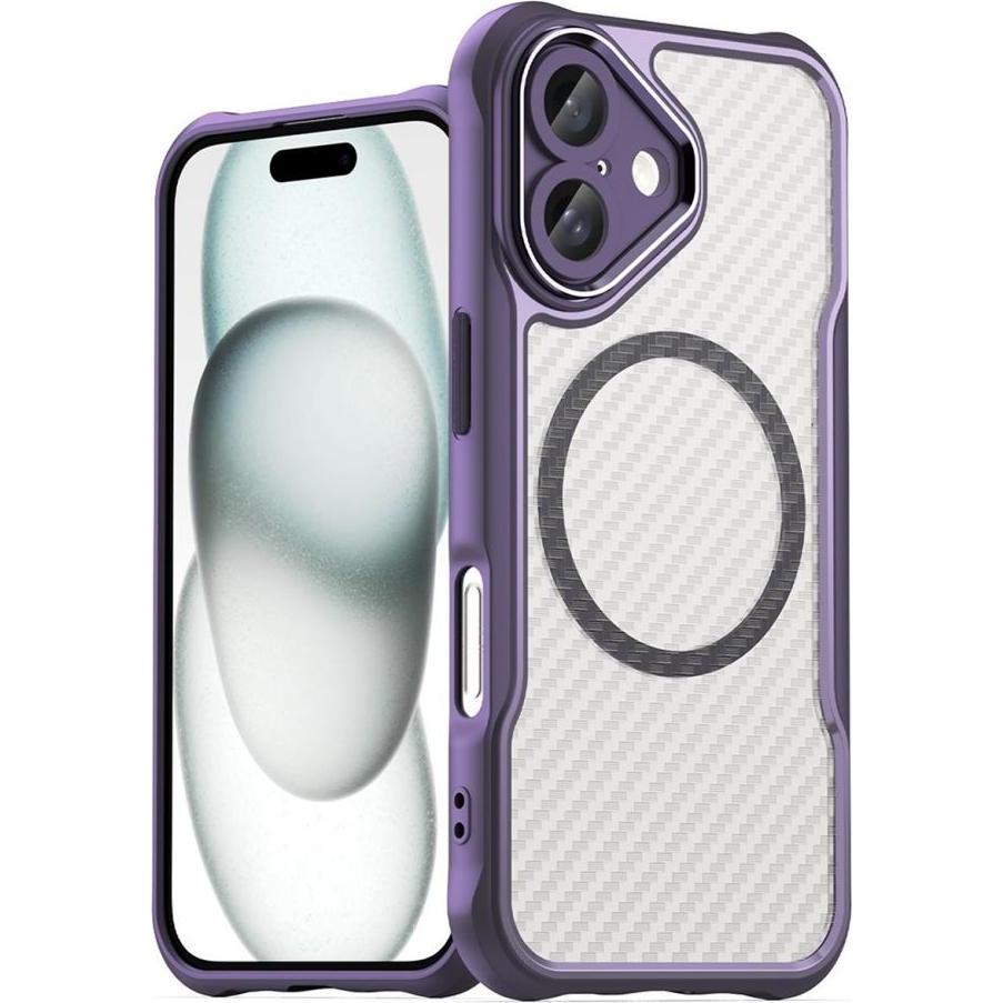 Hurtel Leading Series MagSafe Silicone Case for iPhone 16 Plus - Purple (Apple iPhone 16 Plus), Smartphone Hülle, Violet...