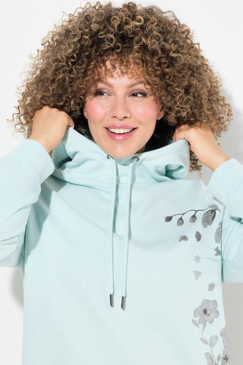 Produktbild Ulla Popken Hoodie, oversized, Gräser, Taschen, Langarm, Kapuzensweater (54)