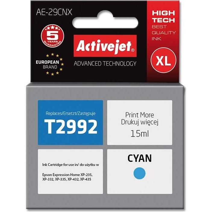 Activejet, Druckerpatrone, AE-29CNX - Kompatibel - Tinte auf Farbstoffbasis - Cyan - Epson - Einzelpackung (C)