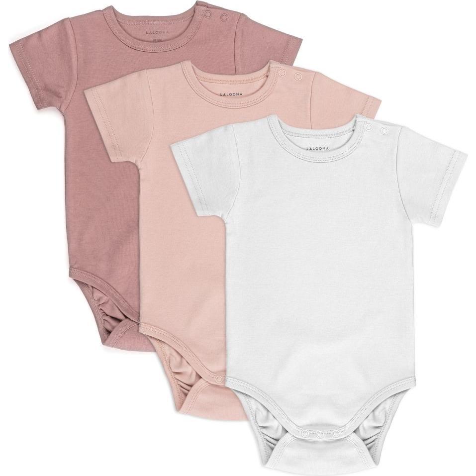 La Loona, Body, LaLoona Baby-Bodys & Wickelbodys Baby Body Kurzarm OEKO-TEX 3er Pack - Rose -, Rosa, (92)