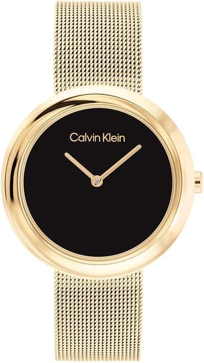 Actual product image Calvin Klein Womens Analogue Quartz Watch with Stainless Steel Strap 25200012 Gold Classic (Analogue wristwatch, 34 mm)