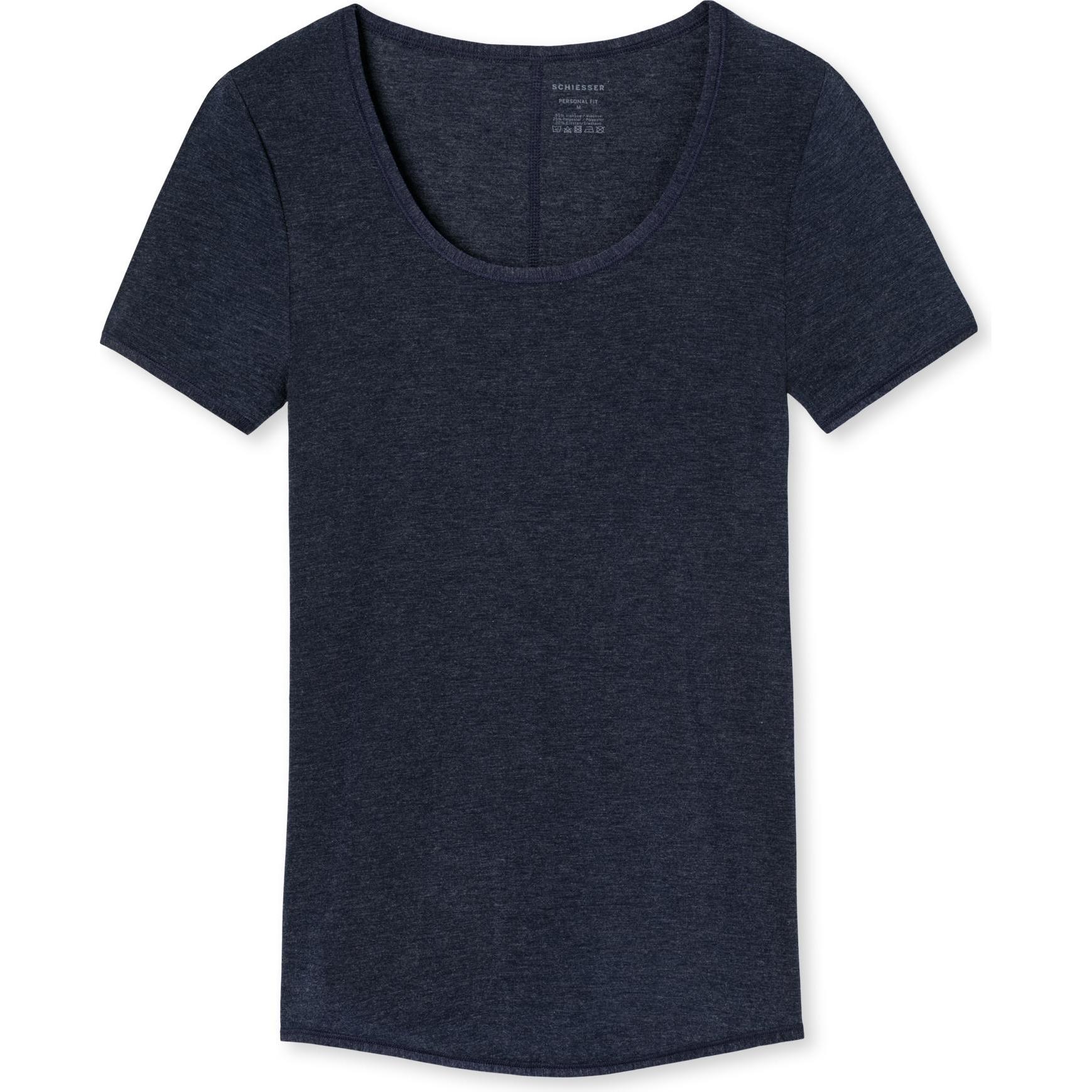 Schiesser, Damen, Shirt, Unterhemd Casual Stretch, Blau, (S)
