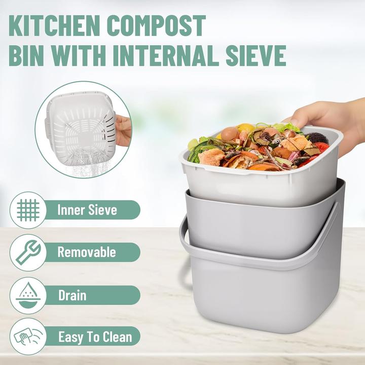 Produktbild Zusuzu Geruchsdichter Biomülleimer mit Inneneinsatz