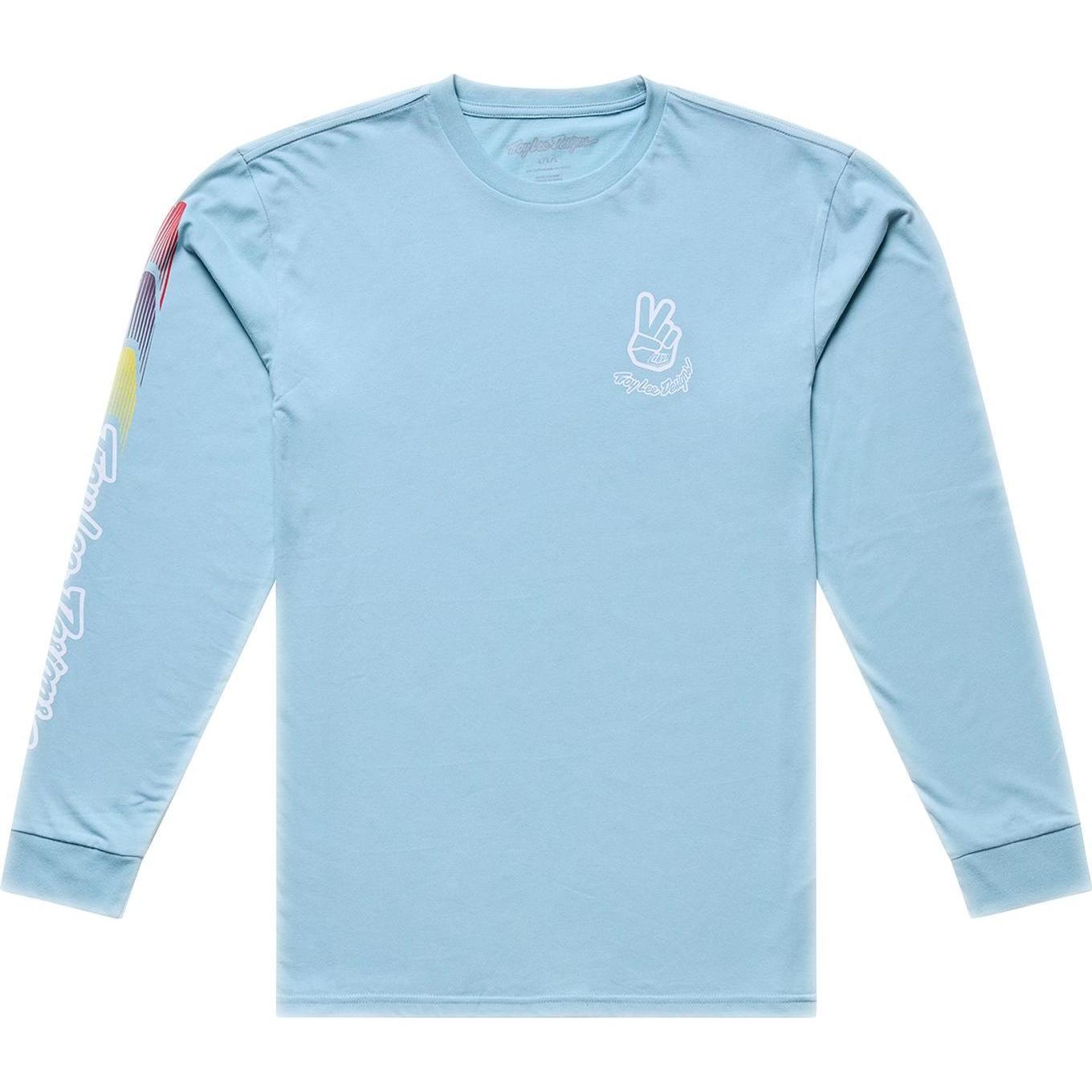 Troy Lee Designs, Uomini, Maglietta, Longsleeve, Deuces, dawn blue, M, Blu, (M)