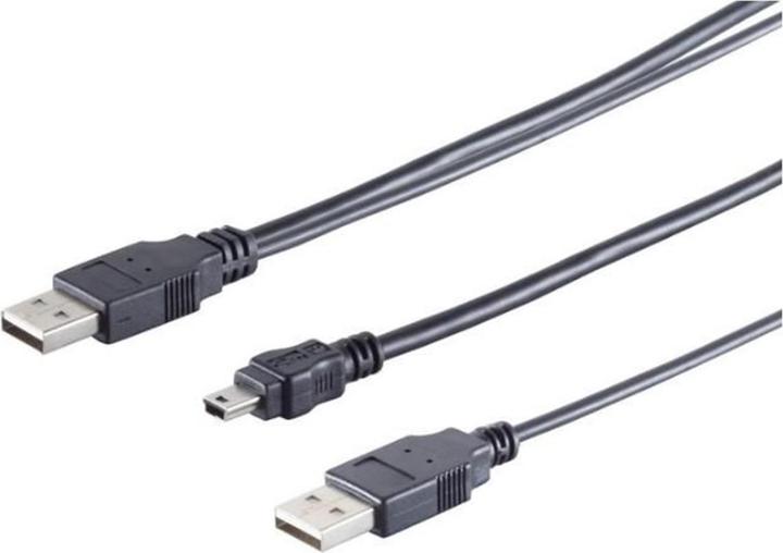 Image du produit MicroConnect 2x A plug to 5 pin mini B plug (0.60 m, USB 2.0)