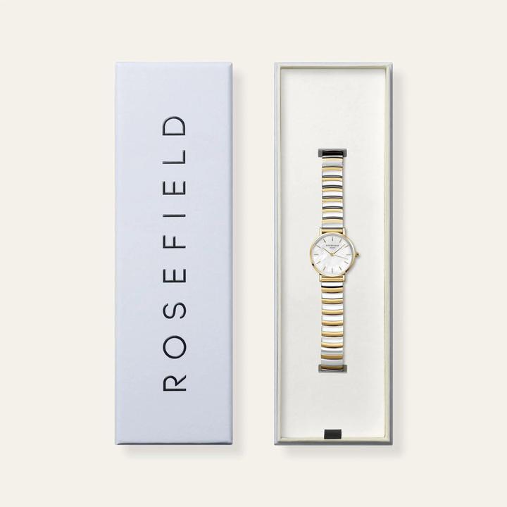Actual product image Rosefield - Small Edit White MOP Half-Moon Steel Duotone SEWDSG-SE03 (Analogue wristwatch, 26 mm)
