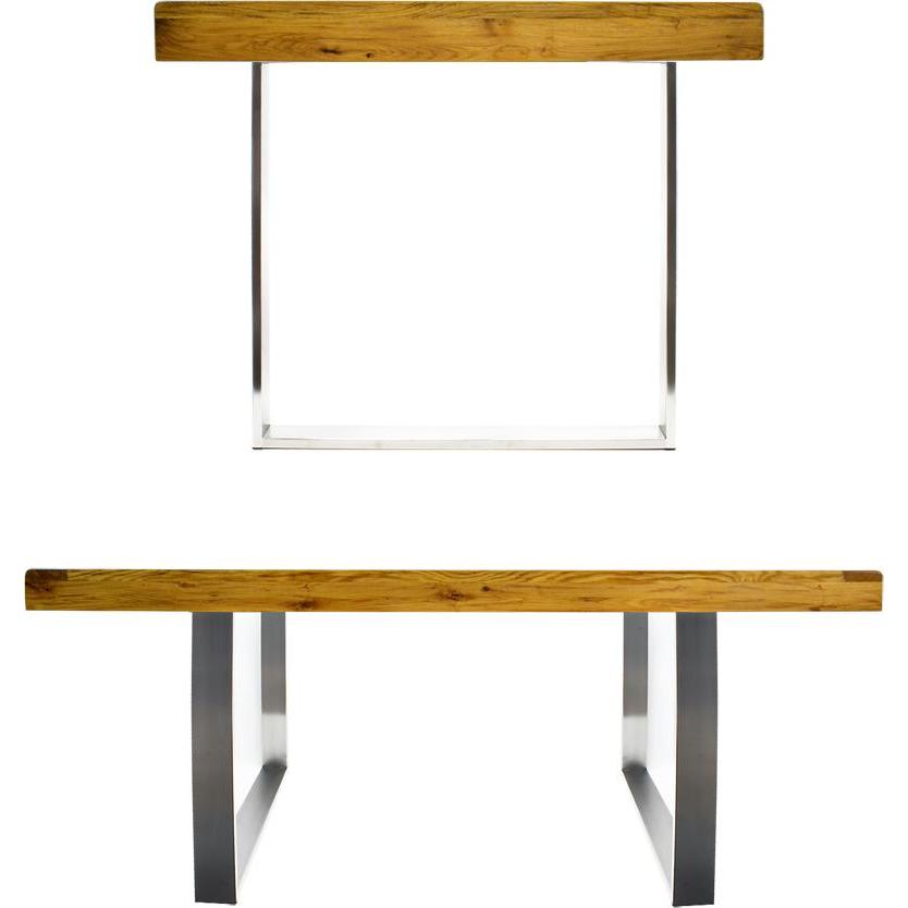 Thumbnail - Wiltec, Tischbeine + Tischgestell, Tischgestell 80x73cm Edelstahl Tischuntergestell Tischkufe Kufengestell