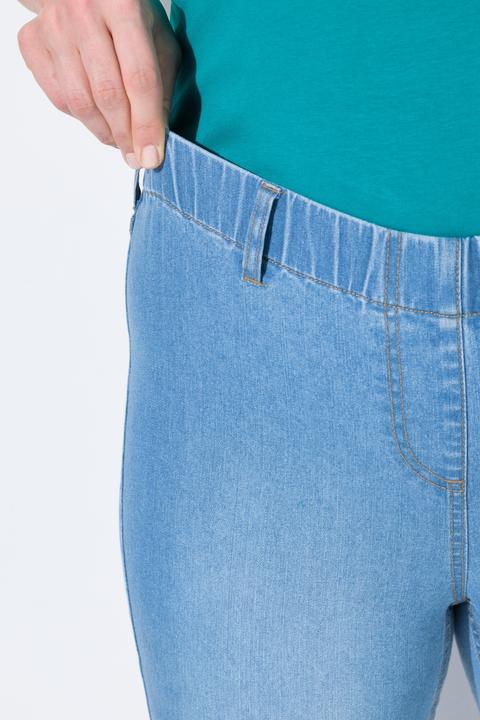 Immagine prodotto Ulla Popken Jeggings a 7/8 modello Sienna con taglio della gamba aderente e cintura elastica (62)