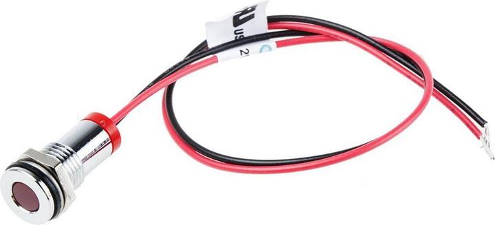 Produktbild RS PRO 8mm flush satin chr LED wires, red 2Vdc